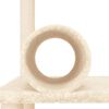 vidaXL &Aacute;rvore para gatos c/ postes arranhadores sisal 136 cm cor creme