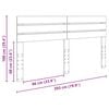 vidaXL Cabeceira com cabeceira Branco 200 cm Madeira processada