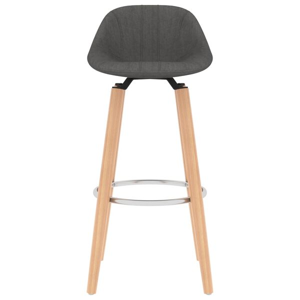 vidaXL Bancos de bar 2 pcs tecido cinzento-escuro