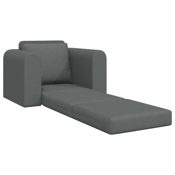 vidaXL Sof&aacute;-Cama Cinza Escuro 98 x 71 x 83 cm tecido