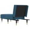 vidaXL Chaise longue veludo azul