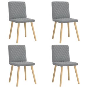 vidaXL Cadeiras de jantar 4 pcs tecido cinzento-claro