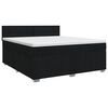 vidaXL Cama box spring com colch&atilde;o Preto 160 x 200 cm Tecido
