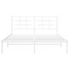 vidaXL Estrutura de cama com cabeceira 150x200 cm metal branco
