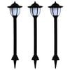vidaXL Candeeiro solar LED de exterior 3 pcs preto