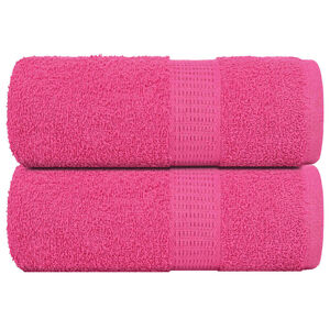 vidaXL Toalhas de rosto FROGN 2 pe&ccedil;as Rosa 30x30 cm 360 g/m&sup2;