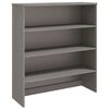 vidaXL Tampo arm&aacute;rio alto HAMAR 90x30x100 cm pinho maci&ccedil;o cinza-claro