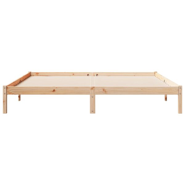 vidaXL Cama extra longa sem colch&atilde;o 180x210 cm madeira de pinho maci&ccedil;a