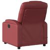 vidaXL Poltrona massagens reclin. elétrica couro artif. vermelho-tinto