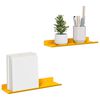 vidaXL Prateleira Flutuante 2 pcs Amarelo Mostarda 30 x 9 x 2,5 cm A&ccedil;o