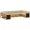 vidaXL Conjunto de Sof&aacute; Sectional com almofada 7 pcs Natural