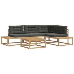 vidaXL Conjunto de Sof&aacute;s para Exterior 5 unid. Branco Poli&eacute;ster