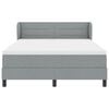vidaXL Cama Box com colch&atilde;o Cinzento-claro 160 x 200 cm tecido