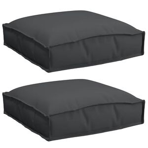 vidaXL Almofada 2 unid. Tecido Oxford Preto 40 x 40 x 8 cm