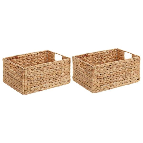 vidaXL Cestos de Armazenamento 2 pcs Natural 35 x 25 x 17 cm