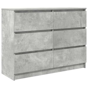 vidaXL Aparador 100x35x76 cm derivados de madeira cinzento cimento