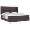 vidaXL Cama Box com colch&atilde;o Marrom Escuro 200 x 180 cm tecido