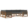 vidaXL Conjunto de Sof&aacute;s para Exterior 6 unid. Natural e Antracite