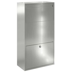vidaXL Caixa para entrega de pacotes Prateado 44 x 22 x 82 cm