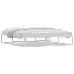 vidaXL Estrutura de cama sem colch&atilde;o branco 180x200 cm metal
