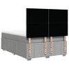 vidaXL Cama com molas/colch&atilde;o 160x200 cm tecido cinzento-claro