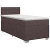 vidaXL Cama box spring com colch&atilde;o Marrom Escuro 90 x 190 cm Tecido