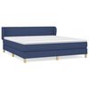 vidaXL Cama com molas/colch&atilde;o 160x200 cm tecido azul