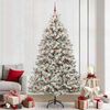 vidaXL &Aacute;rvore de Natal Artificial Verde e Branco 240 cm PVC e Metal