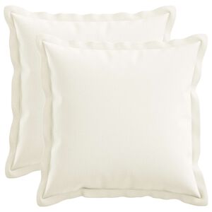 vidaXL Capa almofada 2 pcs HOUTEN Branco 30 x 30 cm Linho Sint&eacute;tico