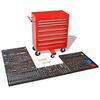 vidaXL Carro de ferramentas oficina com 1125 ferramentas a&ccedil;o vermelho