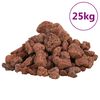 vidaXL Pedras vulc&acirc;nicas 25 kg 1-2 cm vermelho