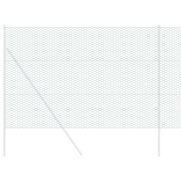 vidaXL Cerca Hexagonal Verde 1.6 x 10 m Aço