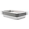 vidaXL Recipientes gastronorm 4 pcs GN 1/1 65 mm a&ccedil;o inoxid&aacute;vel