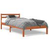 vidaXL Cama sem colch&atilde;o 90x200 cm pinho maci&ccedil;o castanho-mel