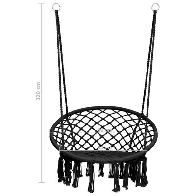 vidaXL Cadeira de baloiço em rede 80 cm antracite