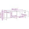 vidaXL Gabinete para TV Madeira Antiga 140 x 36 x 49.5 cm