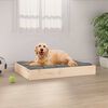 vidaXL Cama para c&atilde;es 71,5x54x9 cm madeira de pinho maci&ccedil;a