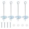 vidaXL &Acirc;ncora para Terra 4 pcs Prateado &Oslash;10 x 30 cm Metal Galvanizado