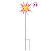 vidaXL Luzes de Natal com espig&otilde;es 3 pcs LED dobr&aacute;vel 35 cm vermelho