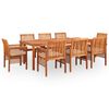 vidaXL 9 pcs conjunto de jantar exterior c/ almofad&otilde;es ac&aacute;cia maci&ccedil;a
