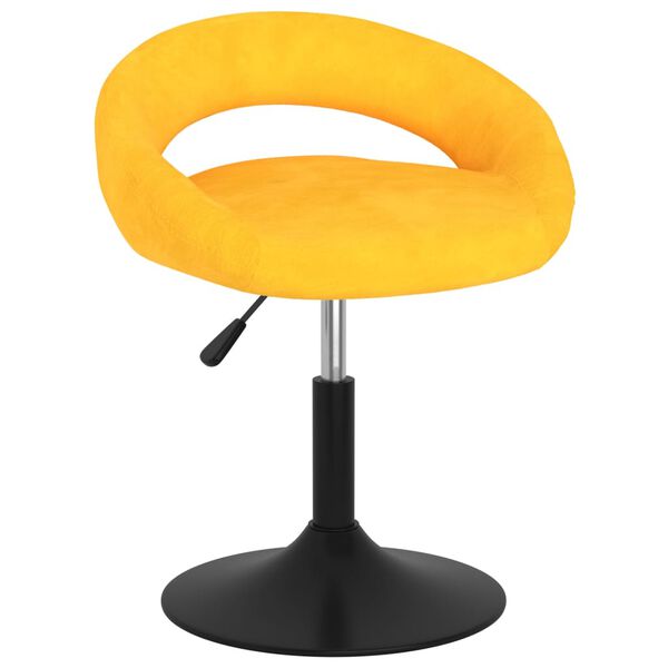 vidaXL Cadeiras de jantar girat&oacute;rias 2 pcs veludo amarelo mostarda