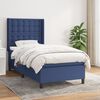 vidaXL Cama com molas/colch&atilde;o 90x190 cm tecido azul