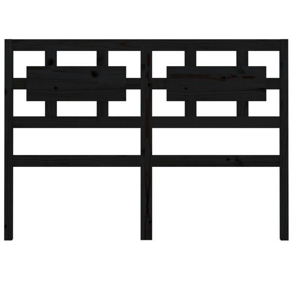 vidaXL Cabeceira de cama 140,5x4x100 cm pinho maci&ccedil;o preto