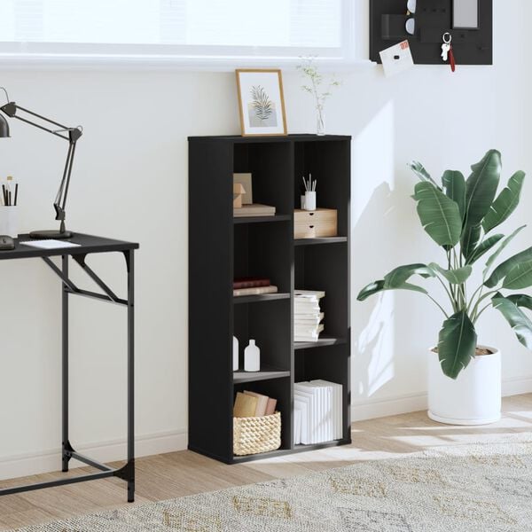 vidaXL Estante 50x25x105 cm derivados de madeira preto