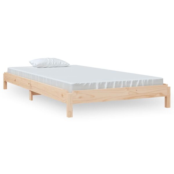 vidaXL Cama empilhável 100x200 cm madeira de pinho maciça