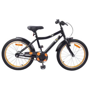 vidaXL Bicicleta Infantil 18 Polegadas para 5-7 anos Preto