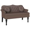 vidaXL Banco Chesterfield Castanho 120,5 x 65 x 75 cm Couro Sint&eacute;tico