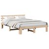 vidaXL Estrutura da Cama com cabeceira Natural 140 x 200 cm