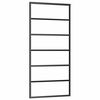 vidaXL Porta deslizante c/ conj. ferragens 90x205cm vidro ESG preto