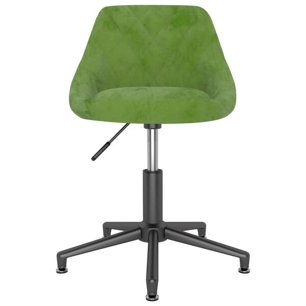 vidaXL Cadeiras de jantar girat&oacute;rias 2 pcs veludo verde-claro